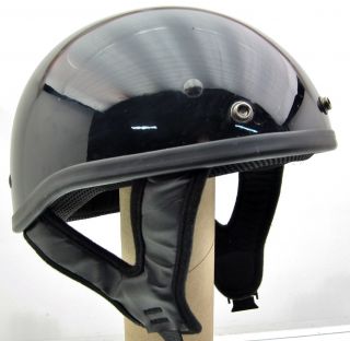 Fuel Used Gloss Black Half Open Face Helmet Size S