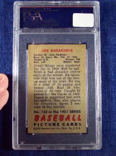 1951 Bowman #122 Joe Garagiola Cardinals PSA 6
