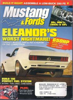 Mustang Fords Mag April 2008 Perfect Fuel System