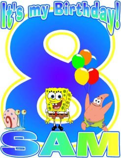Its My Birthday Spongebob Gary Patrick T Shirt Decal