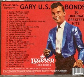 Gary U.S.Bonds CD   30 Original Greatest Hits New / Sealed 30