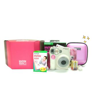 Fuji Instax Mini 7S Instant Camera Pink Gift Set Free Case Album
