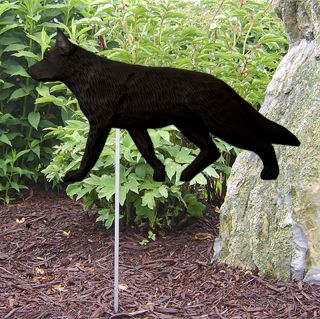 German Shepherd Outdoor Garden Dog Sign Figure Blk