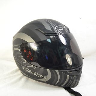 Fulmer Maelstrom Full Face Motorcycle Helmet Black Silver Medium