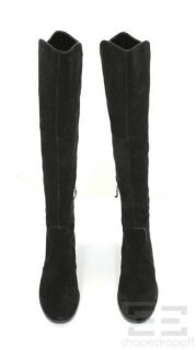 Franco Sarto Black Suede Over The Knee Tripod Boots Size 8M New