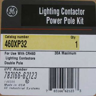 New GE 460XP32 Lighting Contactor Power Pole, 2 Pole New