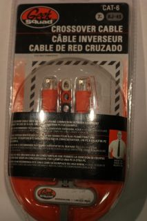 Geek Squad Cat 6 Ethernet Crossover Cable 7 RJ45 Orange New