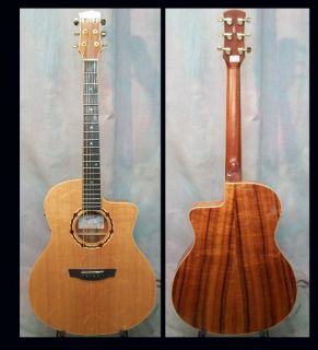Used Garrison Acoustic Electric Guitar. Koa Back & Sides, Sitka Spruce