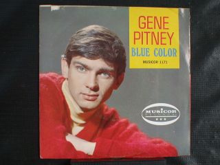 45 RPM Gene Pitney Back Stage Blue Color PS Jukebox Record