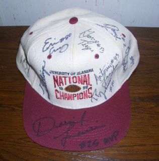   Football Championship Autographed Hat Gene Stallings Duece 7 Others