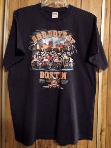 Mens T Shirt Tee Shirt Bad Boys of Boston   Limited Edition Harley