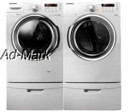 Samsung Steam Washer and Dryer WF331ANW and DV331AGW