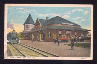 Galesburg Illinois Santa FE Railroad Depot Train Station Arma Kansas