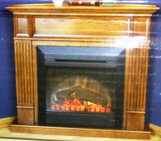 Oak Corner Fireplace Mantel New Fits both electric or gas inserts