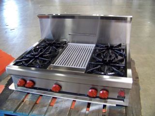  PRO STAINLESS 4 BURNER GRILL NATURAL GAS RANGETOP COOKTOP 43 OFF MSRP