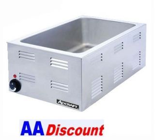 New Adcraft 120V SS Full Pan Size Food Warmer FW1200W Counter Top