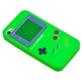 Green Game Boy Style Silicone Case Cover Skin for iPhone 4 and 4S 4GS