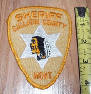 Vintage Sheriff Indian Head Patch Gallatin County Montana