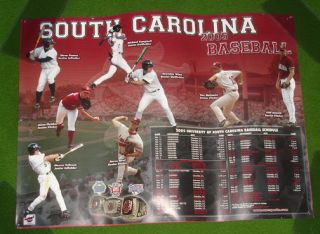 2005 USC Gamecocks Baseball Schedule Poster Gamecock Collectors Must L
