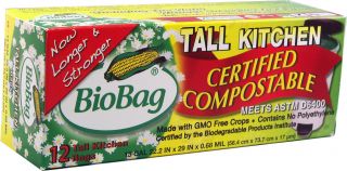 BioBag 13 Gallon Trash Bag 4 Retail Boxes 48 Bags Total