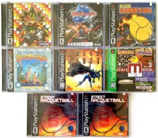  PS1 GAMES COLLECTION LOT, NAMCO MUSEUM SEA MONKEYS BEYBLADE