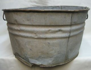  60Year Old Galvanized Steel Wash Tub ex Historic winery rustic planter