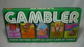 RARE GAMBLER BOARD GAME 1975 DICE CARD CASINO FUN