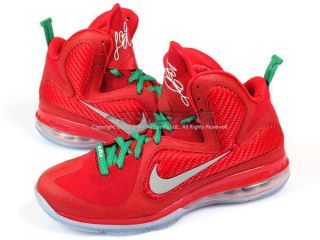 Nike Lebron 9 IX Christmas Edition Sport Red Reflect Silver Lucky