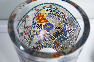 100 Authentic Egizia Omagio Antonio Gaudi Guell Crystal Vase Italy COA