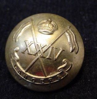 Gaunt London Military Officers Button XXIV LANCERS 24th Lancers