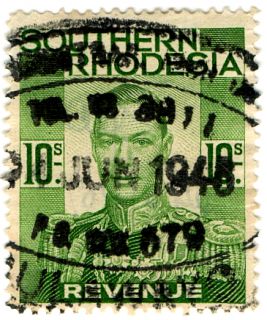 Southern Rhodesia Revenue Duty Stamp 10
