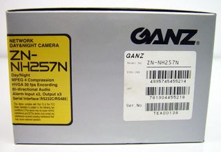 Ganz ZN NH257N CCTV Network Day & Night Surveillance Camera w. Serial