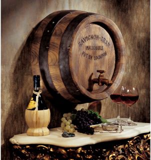 Nostalgic French Wine Barrel Wall Sculpture Savignon Oran Vintage