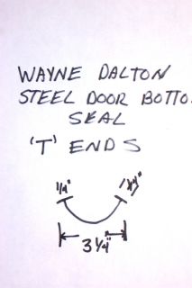 Bottom Seal for Wayne Dalton Garage Doors with T Ends