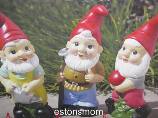 Piece Garden Yard Gnomes Boxed Gift Set Brand New