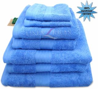 Piece Plain Egyptian Cotton Guests Holiday Towels Set