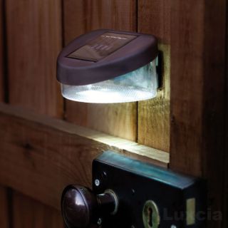 Solar Door Lock Light Shed Porch Garden Wall Fence LED