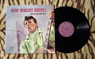 GENE VINCENT ROCKS AND THE BLUE CAPS ROLL NEAR MINT RARE FRENCH