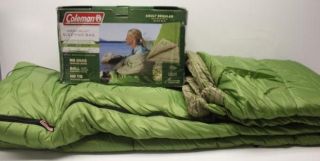 Coleman Green Valley Cool Weather Sleeping Bag 100% Polyester Fill 100