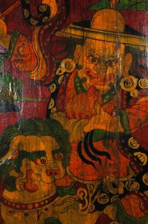 Antique Tibetan Shaman Gate Panel Divider Asian Art