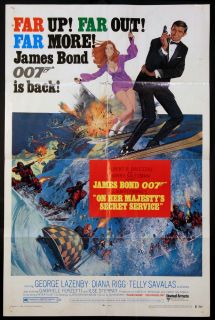 On Her Majesty Secret Service George Lazenby James Bond 1969 1sheet