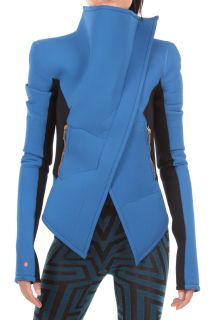 Gareth Pugh New Woman Jacket PG 6718 CN Blue Black SZ40ITA Made in