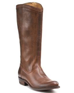 nib Frye Rider Pull on Brown Leather Womens Cowboy Western Boots 8
