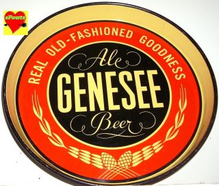 Genesee Beer Ale Vintage Tin Serving Tray Rochester NY New York 1930s