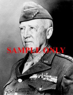 WWII Signature Photograph General George s Patton Jr Free Promotion