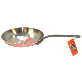 Mauviel Copper 9 1/2 Inch Round Frying Pan, Cast Iron Handle