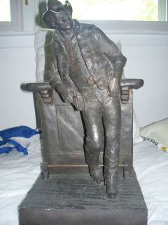 Michael Garman statue western saloon cowboy vintage sculpture