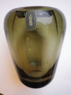 rare large Geoffrey Baxter vase with sticker