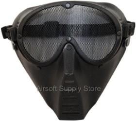 airsoft full face goggle mesh mask safety tactical