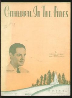 Cathedral in The Pines 1938 Garwood Van Vintage Sheet Music